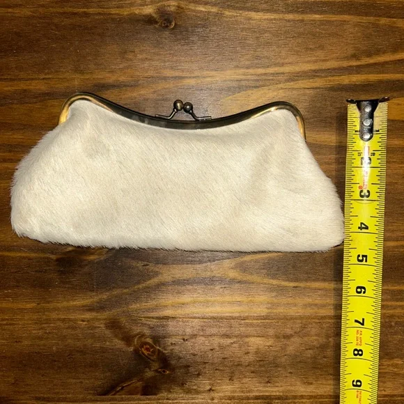 Patricia Nash white and metallic cowhide clutch - Picture 3 of 8